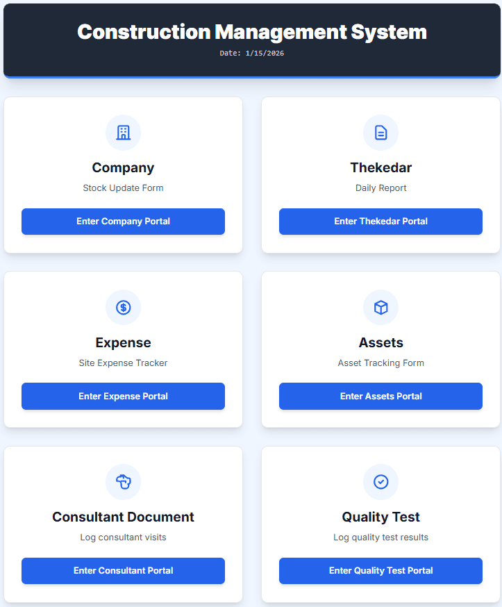 Construction Management Application